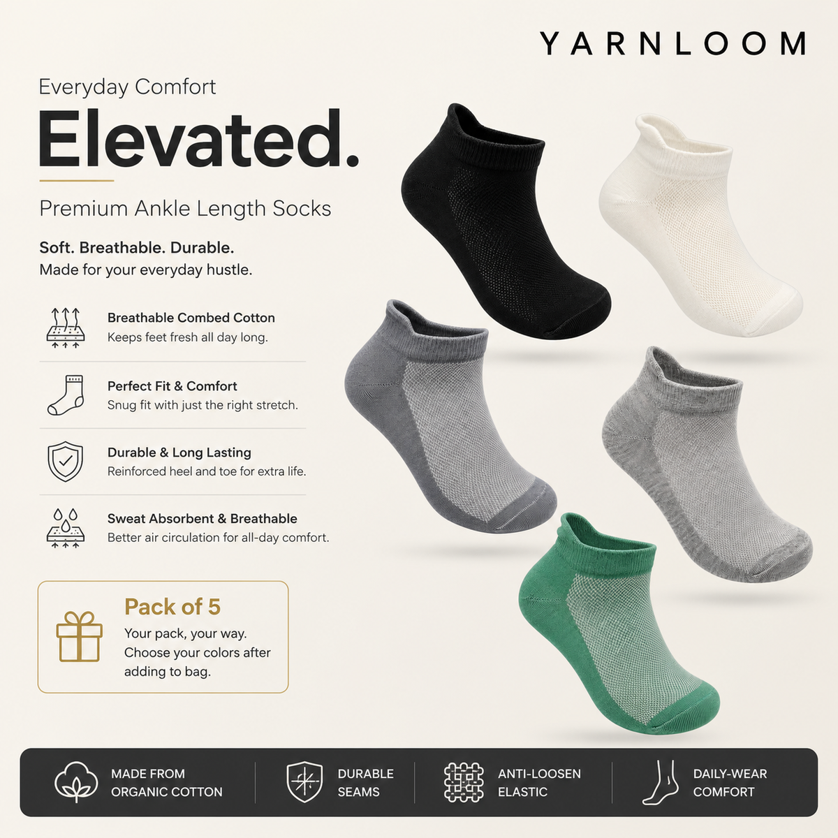 BreezeFit Ankle Socks