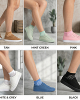 YL-09 Women Colorful Cross Ankle Length Socks