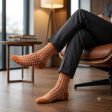 THE HERITAGE HOUNDSTOOTH ORANGE