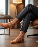 THE HERITAGE HOUNDSTOOTH ORANGE