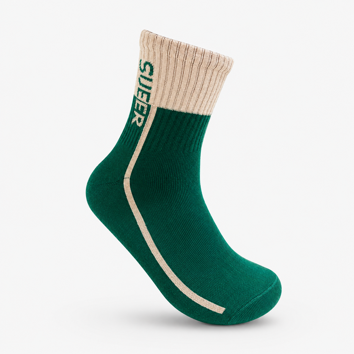 THE CYBER-LINE SUEER - CREAM & GREEN