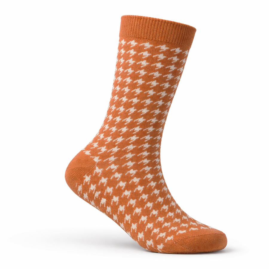 THE HERITAGE HOUNDSTOOTH ORANGE